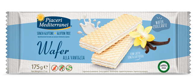 PIACERI MEDITERRANEI WAFER VANIGLIA 175 G - goldeneffe.it