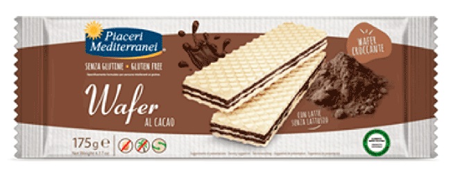 PIACERI MEDITERRANEI WAFER CACAO 175 G - goldeneffe.it