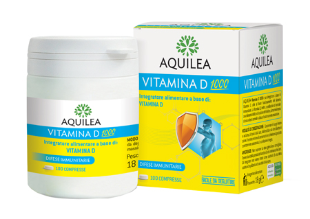 AQUILEA VITAMINA D 1000 100 COMPRESSE - goldeneffe.it