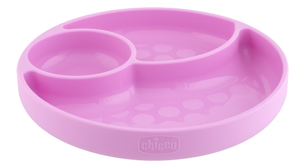 CHICCO PIATTO SILICONE VENTOSA ROSA - goldeneffe.it