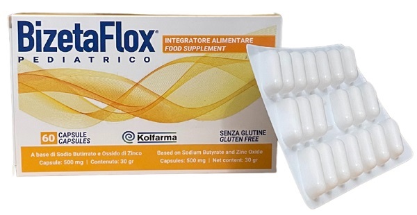 BIZETAFLOX PEDIATRICO 60 CAPSULE DA 500 MG - goldeneffe.it