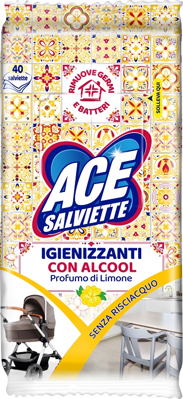 ACE SALVIETTE IGIENIZZANTI SGRASSANTI 40 PEZZI - goldeneffe.it