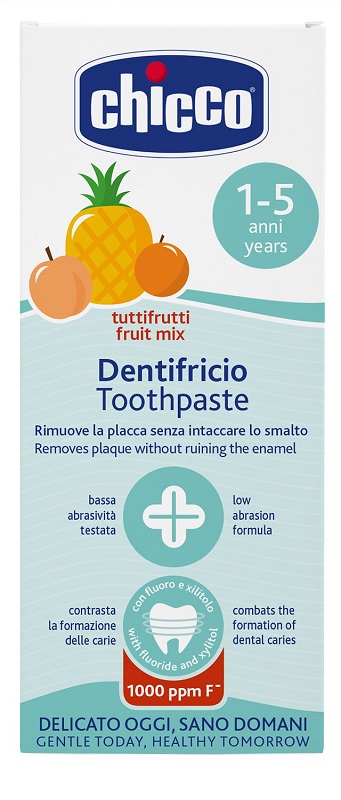 CHICCO DENTIFRICIO TUTTIFRUTTI DA 1 A 5 ANNI CON FLUORO - goldeneffe.it