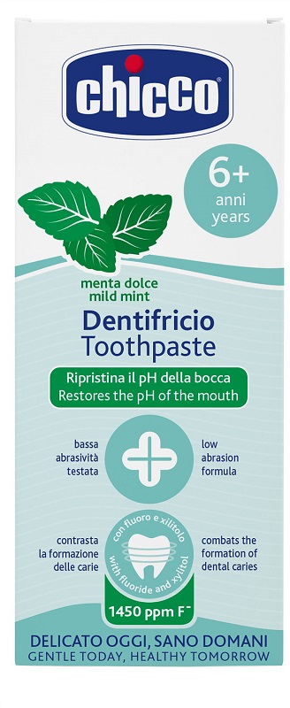CHICCO DENTIFRICIO MENTA DOLCE 6 ANNI+ CON FLUORO - goldeneffe.it