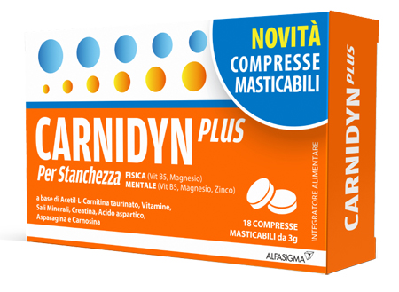 CARNIDYN PLUS 18 COMPRESSE MASTICABILI - goldeneffe.it
