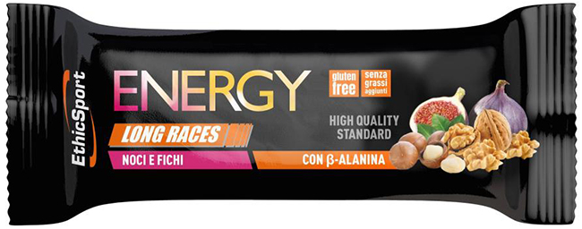 ETHICSPORT ENERGY LONG RACES BARRETTA ENERGETICA CON BETA-ALANINA NOCI E FICHI 40 G - goldeneffe.it