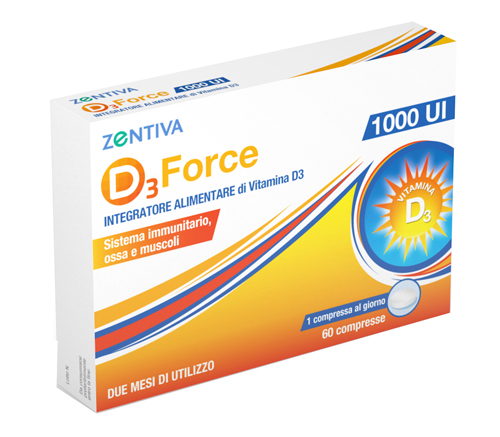 D3 FORCE ZENTIVA 1000UI 60 COMPRESSE - goldeneffe.it