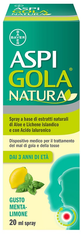 ASPI GOLA NATURA SPRAY MENTA LIMONE 20 ML - goldeneffe.it