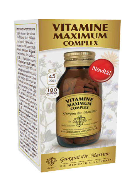 VITAMINE MAXIMUM COMPLEX 180 PASTIGLIE - goldeneffe.it