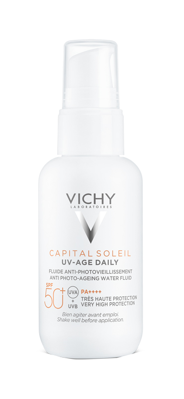 CAPITAL SOLEIL UV-AGE FLUIDO ANTI-FOTOINVECCHIAMENTO SPF50+ 40 ML - goldeneffe.it