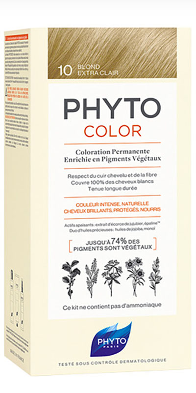 PHYTOCOLOR 10 BIONDO CHIARISSIMO EXTRA LATTE 50 ML + CREMA 50 ML + MASCHERA 12 ML - goldeneffe.it