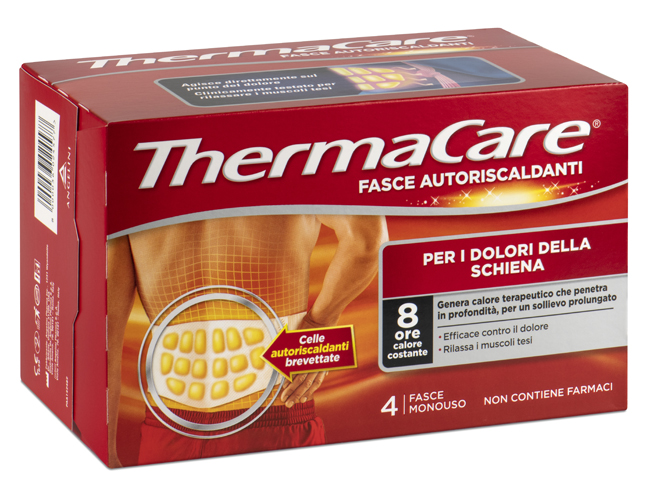 FASCIA AUTORISCALDANTE A CALORE TERAPEUTICO THERMACARE SCHIENA 4 PEZZI - goldeneffe.it