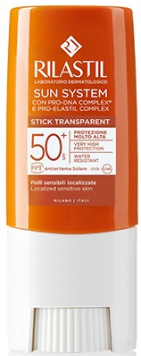 RILASTIL SUN SYSTEM PHOTO PROTECTION TERAPY SPF 50+ STICK TRASPARENTE 8,5 ML - goldeneffe.it