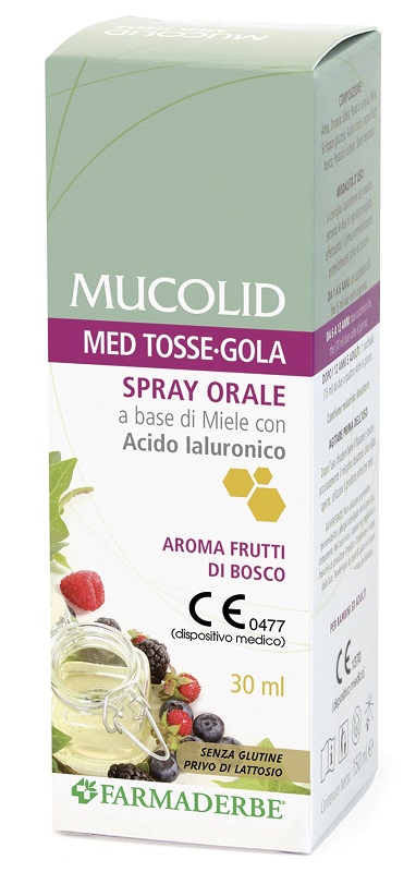 MUCOLID MED TOSSE GOLA SPRAY ORALE 30 ML AROMA FRUTTI DI BOSCO - goldeneffe.it