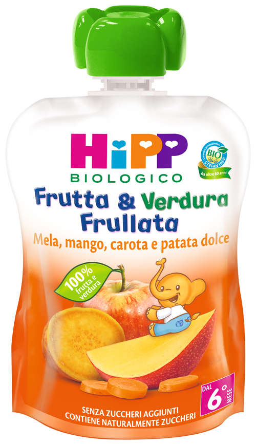 HIPP BIO FRUTTA & VERDURA MELA MANGO CAROTA PATATA DOLCE 90 G - goldeneffe.it