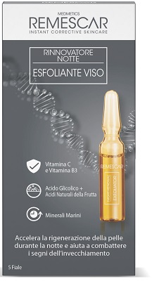 REMESCAR RINNOVATORE NOTTE ESFOLIANTE VISO 5 FIALE X 2 ML - goldeneffe.it