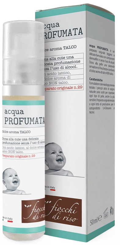 FIOCCHI DI RISO ACQUA PROFUMATA RINFRESCANTE TALCO 50 ML - goldeneffe.it