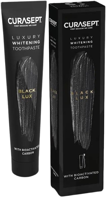 CURASEPT BLACK LUXURY WHITENING DENTIFRICIO 75 ML - goldeneffe.it
