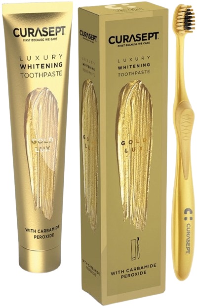 CURASEPT GOLD LUXURY WHITENING DENTIFRICIO 75 ML - goldeneffe.it