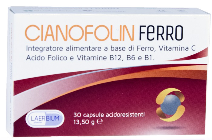 CIANOFOLIN FERRO 30 CAPSULE - goldeneffe.it