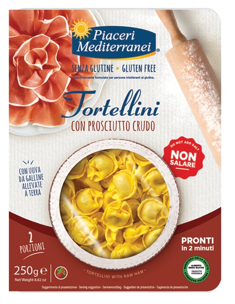 PIACERI MEDITERRANEI TORTELLINI PROSCIUTTO 250 G - goldeneffe.it