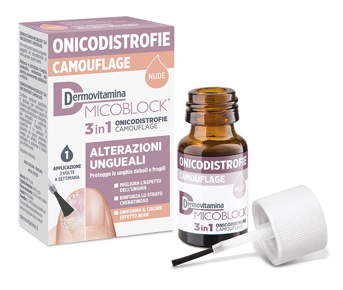 DERMOVITAMINA MICOBLOCK 3 IN 1 ONICODISTROFIE CAMOUFLAGE 8 ML NUDE - goldeneffe.it