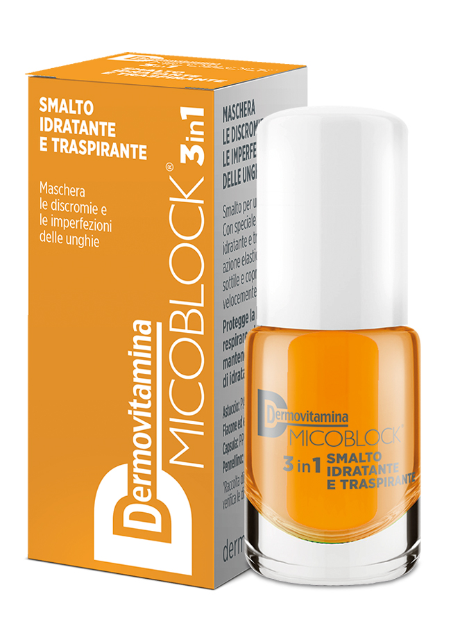DERMOVITAMINA MICOBLOCK 3 IN 1 SMALTO IDRATANTE E TRASPIRANTE GIALLO 5 ML - goldeneffe.it