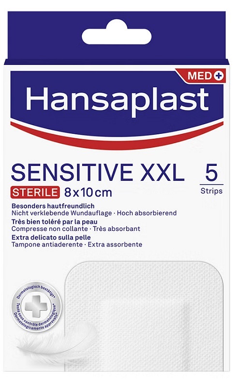 CEROTTO HANSAPLAST SENSITIVE XXL 5 PEZZI - goldeneffe.it