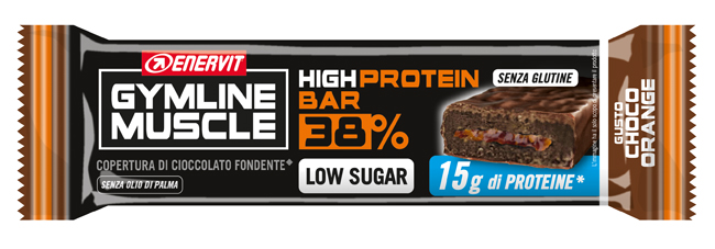 ENERVIT GYMLINE PROTEIN BAR 38% BARRETTA CIOCCOLATO-ARANCIA 40 G - goldeneffe.it