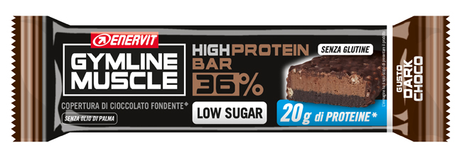 ENERVIT GYMLINE PROTEIN BAR 36% BARRETTA DARK CHOCOLATE 55 G - goldeneffe.it