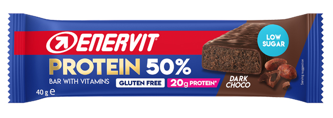 ENERVIT SPORT PROTEIN BAR 50% BARRETTA DARK CHOCOLATE 40 G - goldeneffe.it