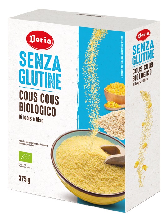 DORIA COUS COUS BIOLOGICO MAIS-RISO 375 G - goldeneffe.it
