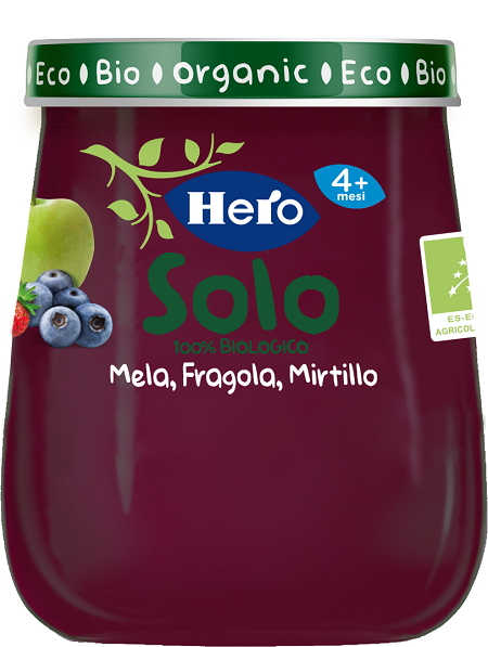 HERO BABY SOLO OMOGENEIZZATO MELA FRAGOLA MIRTILLO 120 G - goldeneffe.it