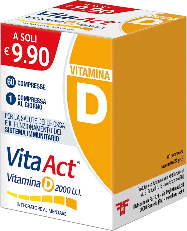 VITA ACT VITAMINA D 2000UI 60 COMPRESSE - goldeneffe.it