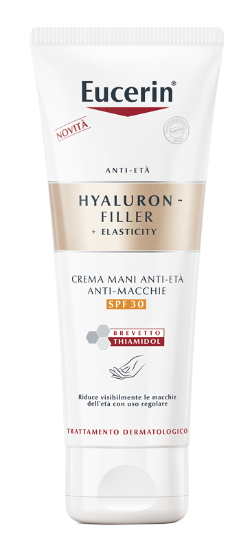 EUCERIN HYALURON FILLER + ELASTICITY CREMA MANI ANTI MACCHIE 75 ML - goldeneffe.it