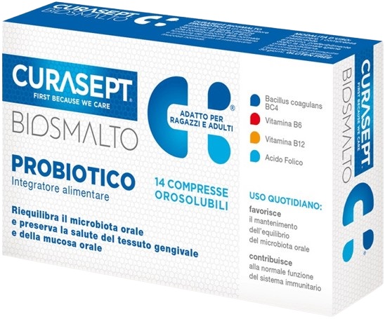 CURASEPT BIOSMALTO PROBIOTICO 14 COMPRESSE - goldeneffe.it