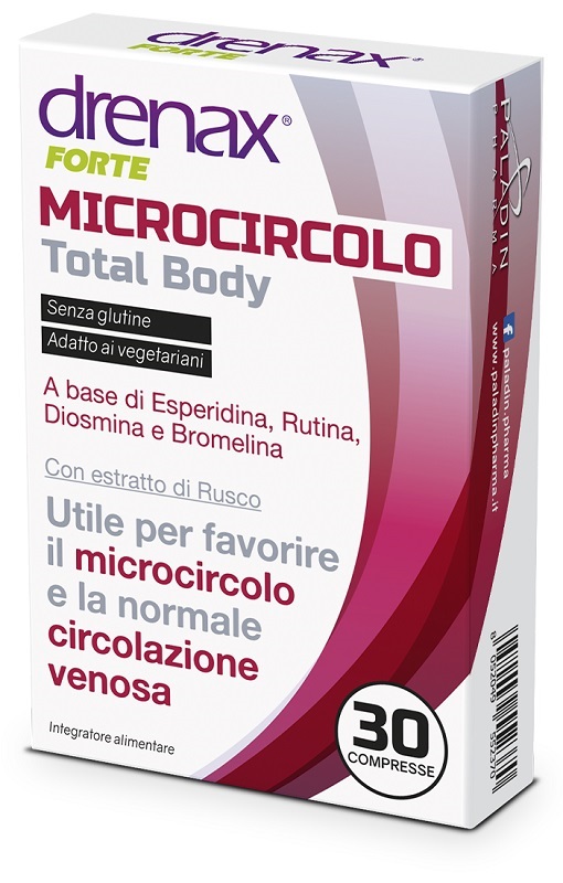 DRENAX FORTE MICROCIRCOLO TOTAL BODY 30 COMPRESSE - goldeneffe.it