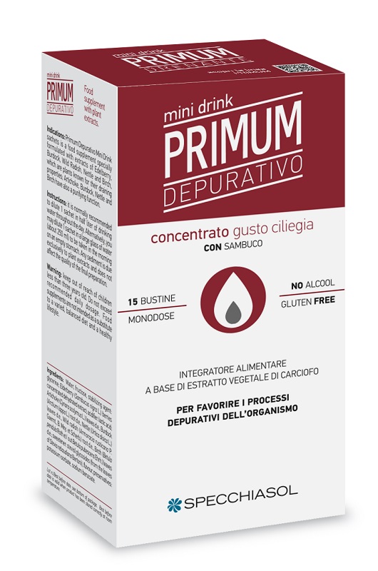PRIMUM DEPURATIVO MINIDRINK CILIEGIA 15 STICK DA 10 ML - goldeneffe.it