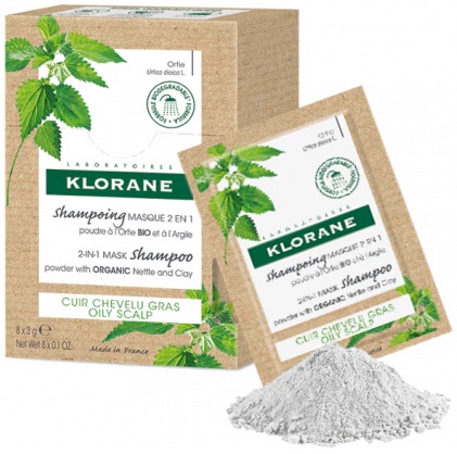 KLORANE SHAMPOO MASCHERA LAVANTE POLVERE ORTICA 8 BUSTINE 3 G - goldeneffe.it