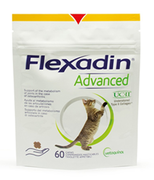 FLEXADIN ADVANCED GATTO TUTTE LE TAGLIE BUSTA DA 60 TAVOLETTE APPETIBILI MASTICABILI - goldeneffe.it