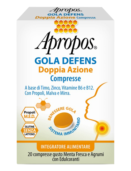 APROPOS GOLA DEFENS DOPPIA AZIONE 20 COMPRESSE - goldeneffe.it