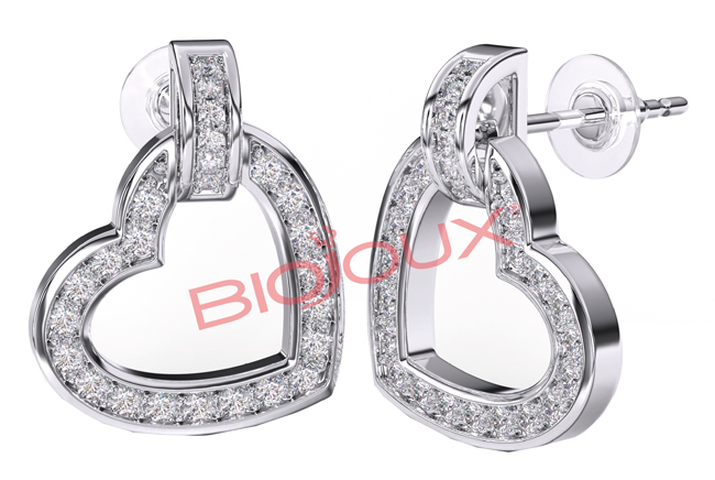 BJT224 ORECCHINO MONTECARLO HEART 12 MM - goldeneffe.it