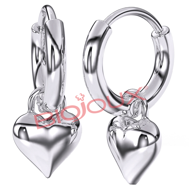 BJT227 ORECCHINO HOOP HEART - goldeneffe.it