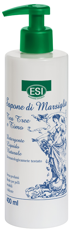 ESI SAPONE MARSIGLIA TEA TREE E TIMO 400 ML - goldeneffe.it