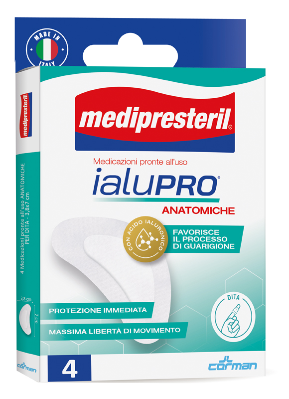 MEDIPRESTERIL IALUPRO DITA 3,8X7 CM 4 PEZZI - goldeneffe.it