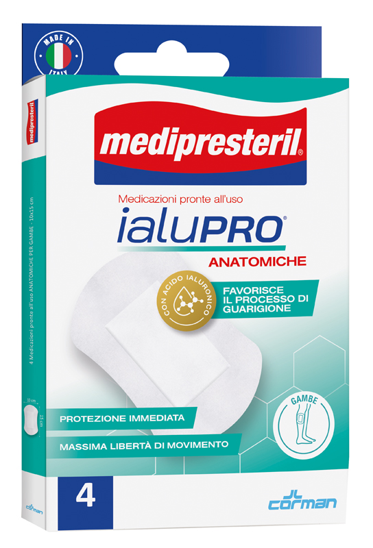 MEDIPRESTERIL IALUPRO GAMBE 10X15 CM 4 PEZZI - goldeneffe.it