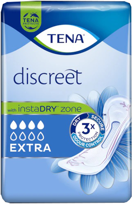 ASSORBENTE INCONTINENZA LEGGERA TENA DISCREET EXTRA 10 PEZZI - goldeneffe.it