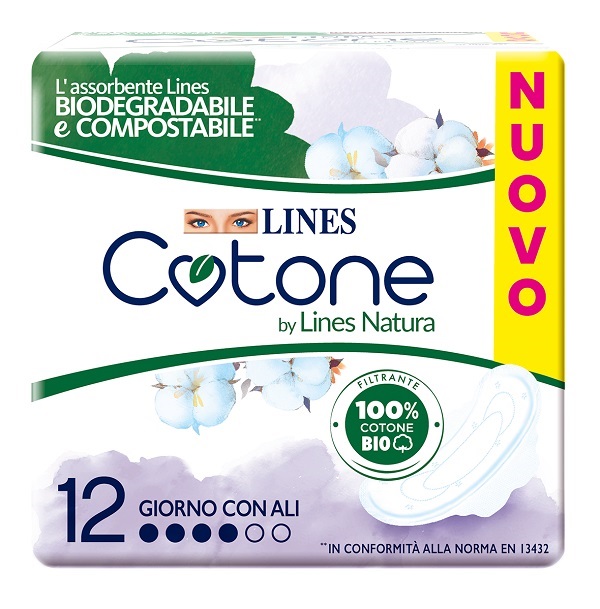 LINES COTONE BIO ULTRA ALI 12 PEZZI - goldeneffe.it