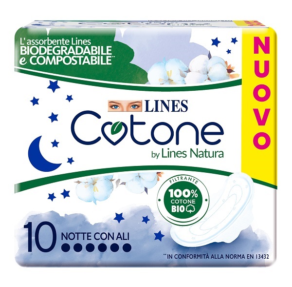 LINES COTONE BIO ULTRA NOTTE 10 PEZZI - goldeneffe.it