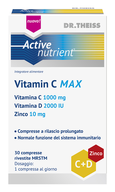 THEISS ACTIVE NUTRIENT VITAMIN C MAX 30 COMPRESSE - goldeneffe.it
